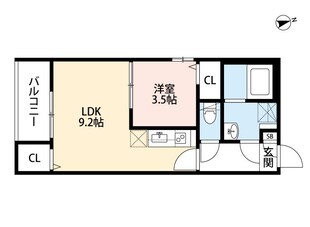 ＣＲＡＳＴＩＮＥ遠里小野の物件間取画像